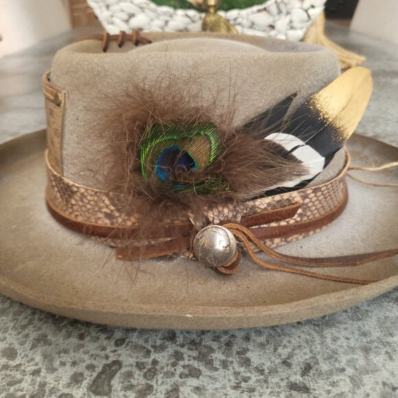 NWT Revival Wear Light Olive Brown Fedora main image 7